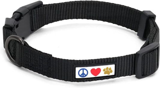 Dog Collar for Small Breeds - Adjustable, Heavy Duty, Waterproof with Quick-Release Buckle - Black